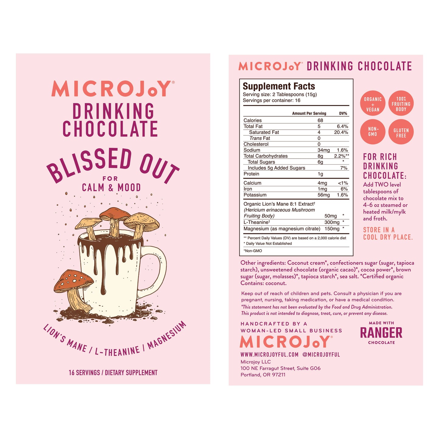 Blissed Out Seasonal Drinking Chocolate for Calm + Mood