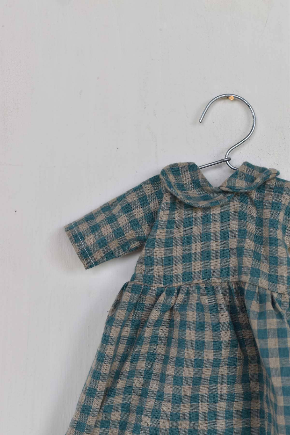 Gingham Gather Dress - Handmade Doll Clothes