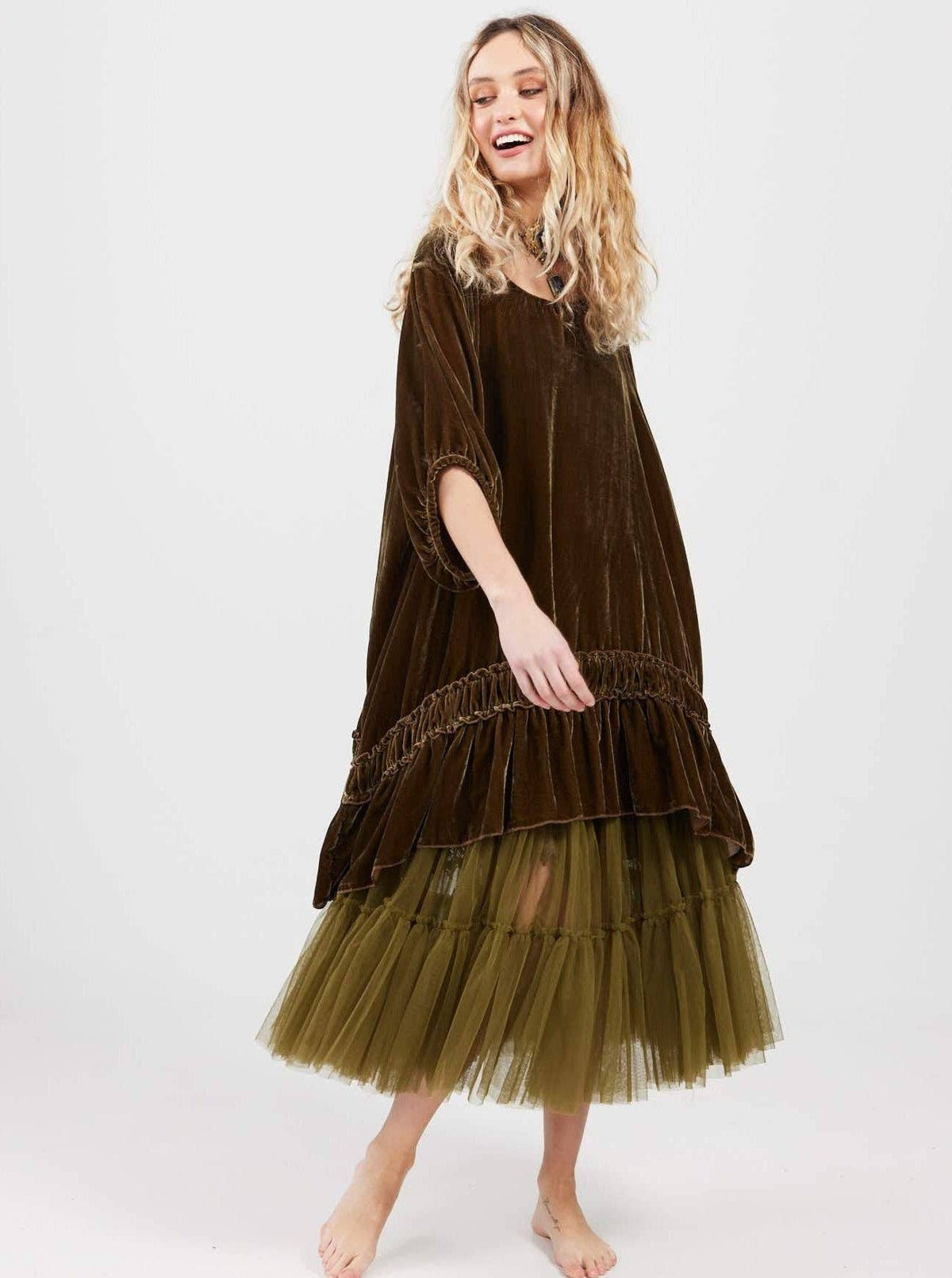 Ariette Tulle Tutu skirt. Moss