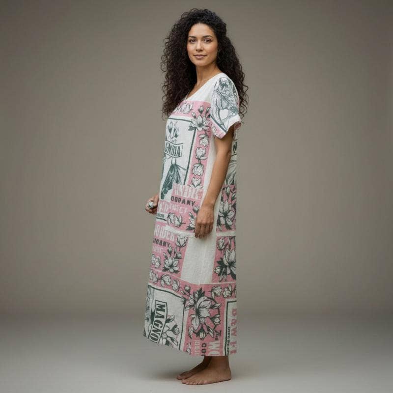 MAGNOLIA V-NECK LONG DRESS FREE SIZE