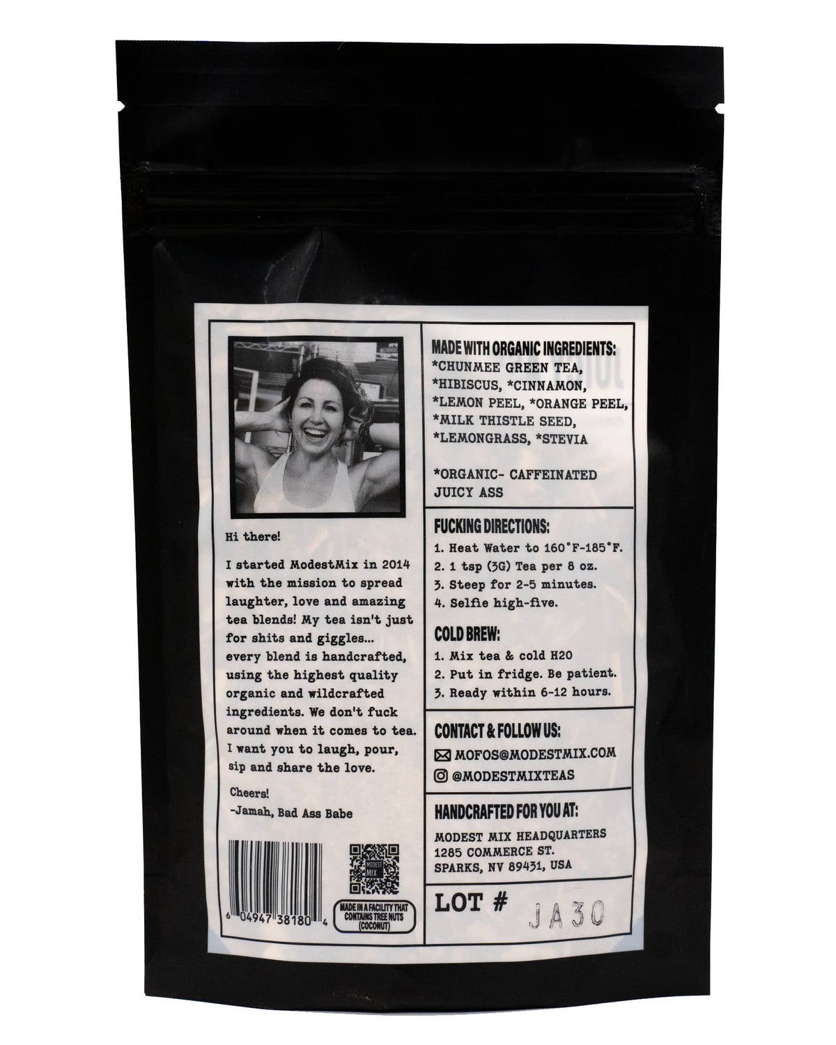 Juicy Ass: refreshing green loose leaf tea blend