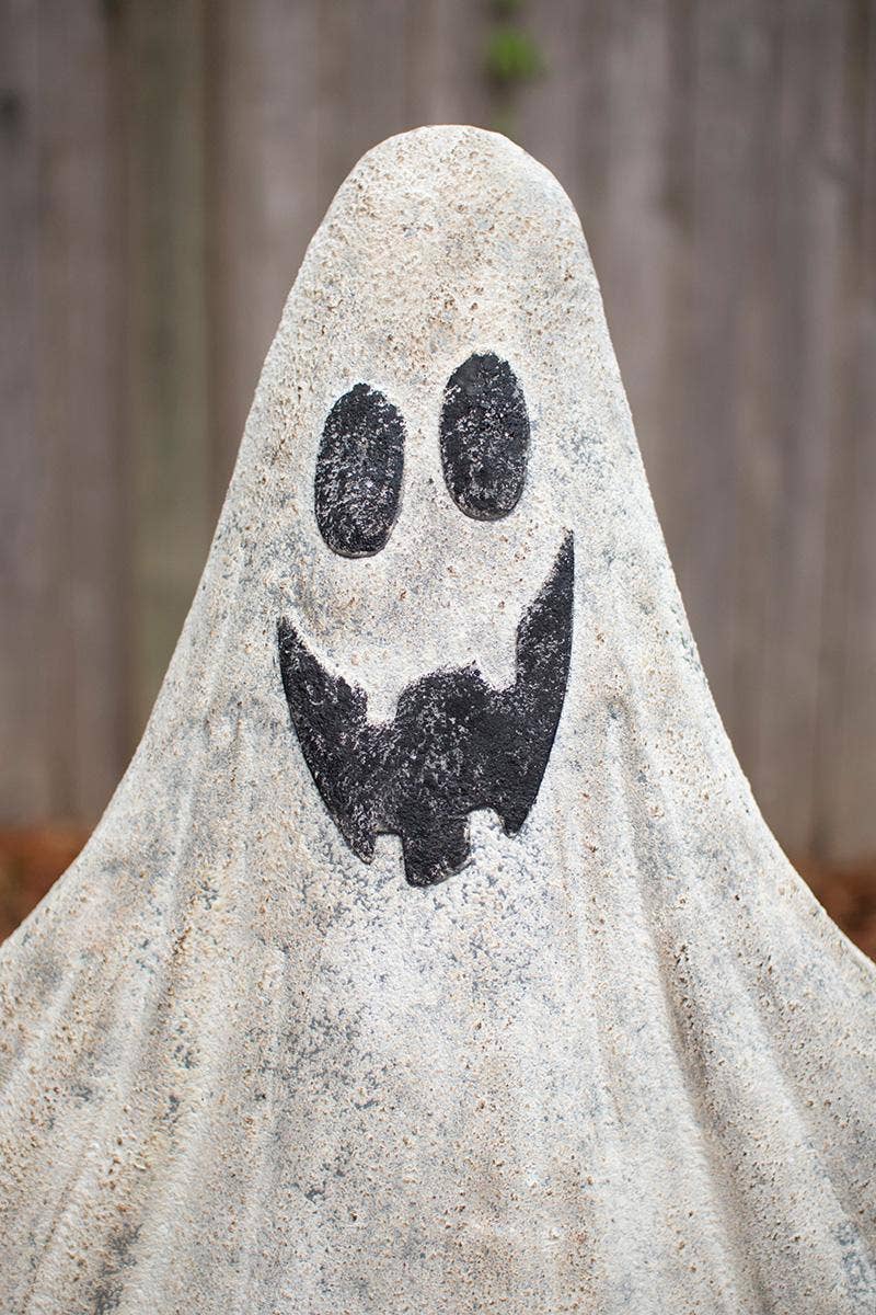 SET OF TWO PAINTED METAL GHOSTS