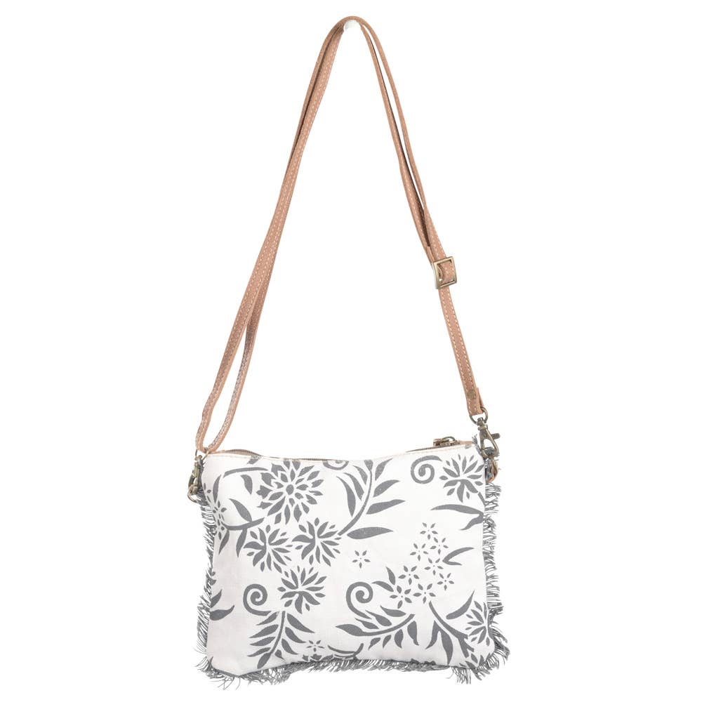 Canvas With Flowers And Fringe Trim
