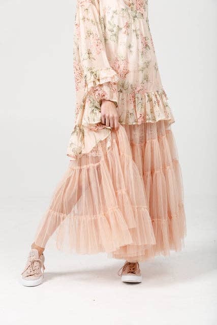 Celeste tulle tutu . Champagne.