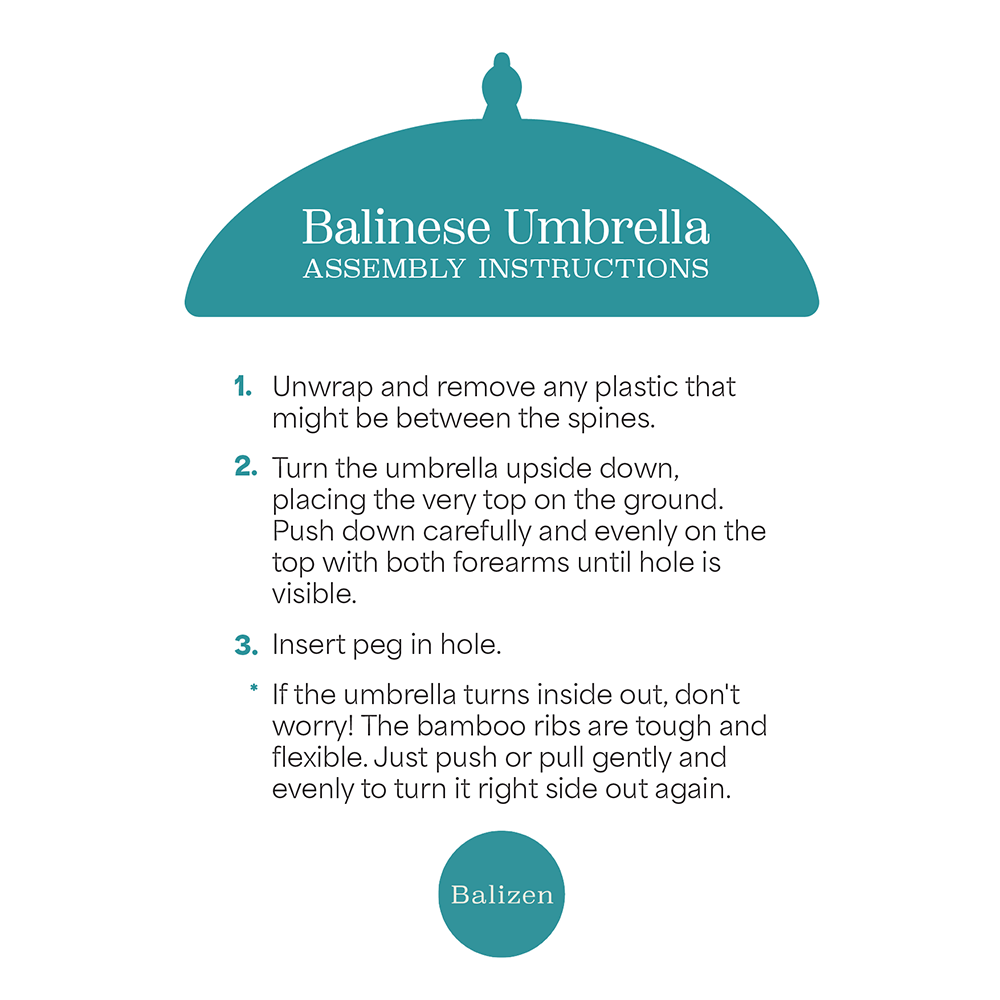 Balinese Umbrella Patio | Big Passion Flower Onyx