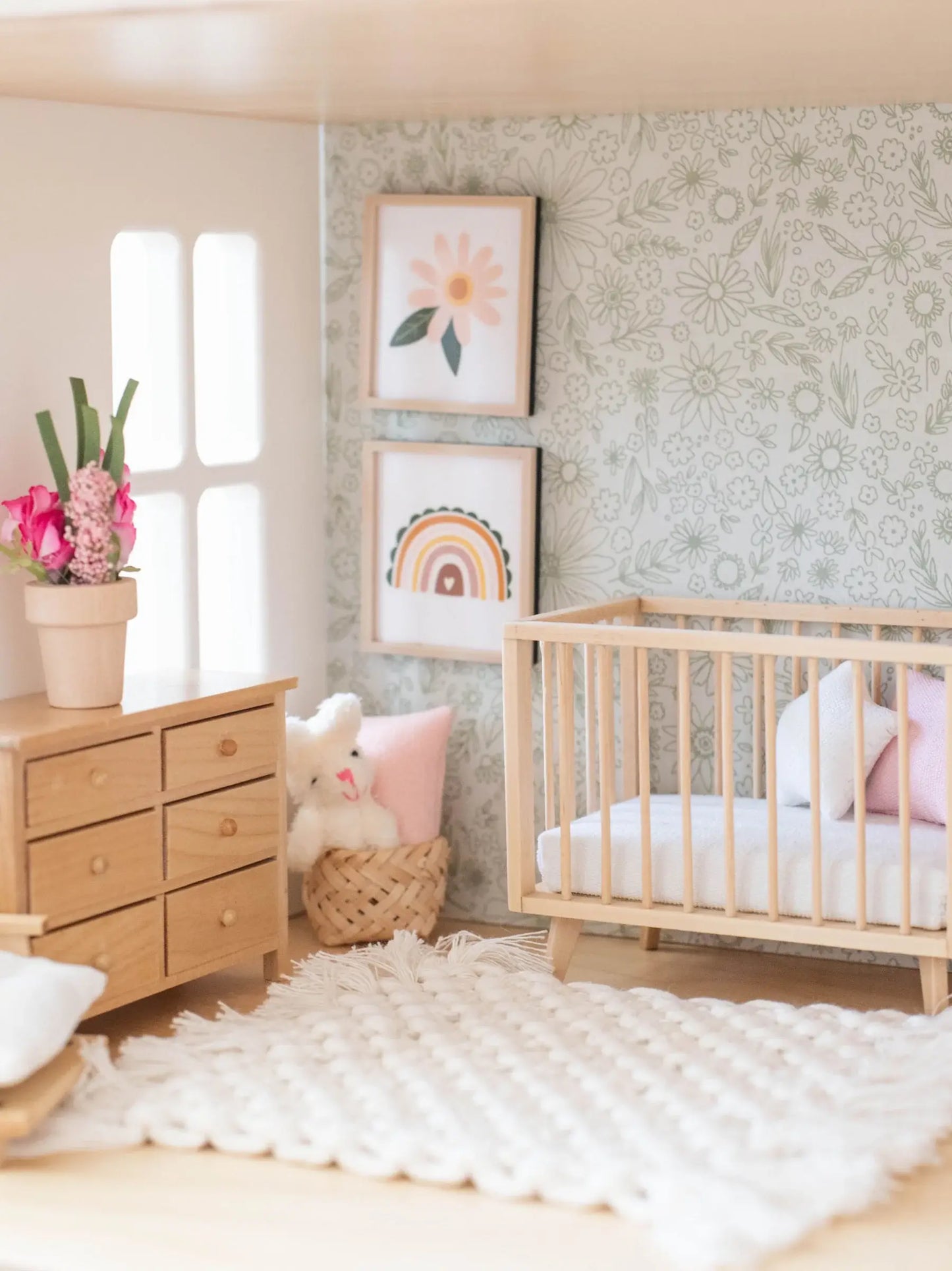 Dollhouse Framed Wall Prints | Flower or Rainbow