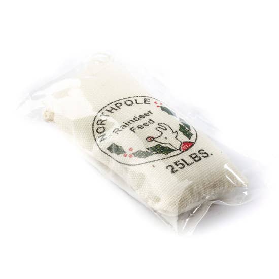 3-1/4" Miniature North Pole Reindeer Feed Sack