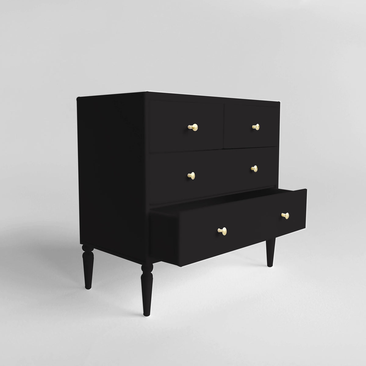1:12 Scale Dollhouse Dresser, 4-Drawer