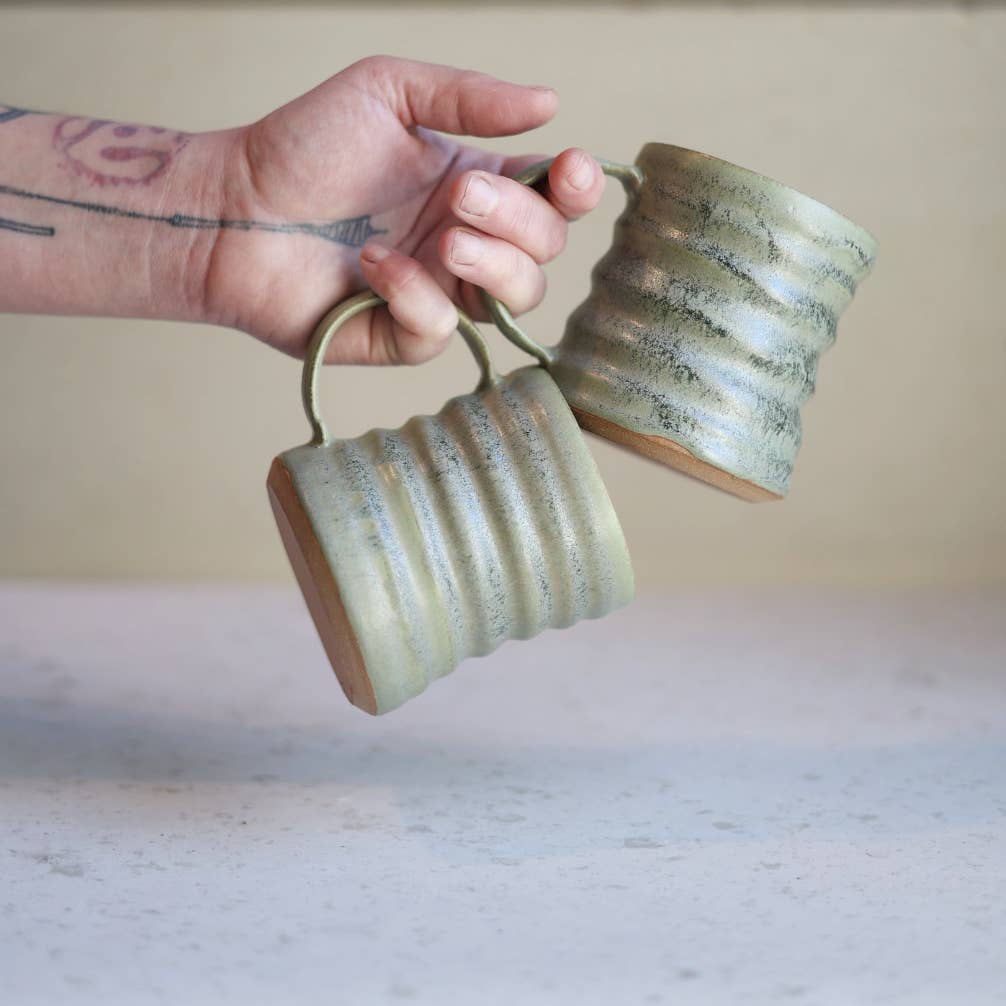 Diner Inspired Mug in Sage Green