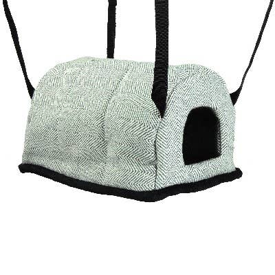 Cuddle Up Rat Chinchilla Igloo: Green Herringbone