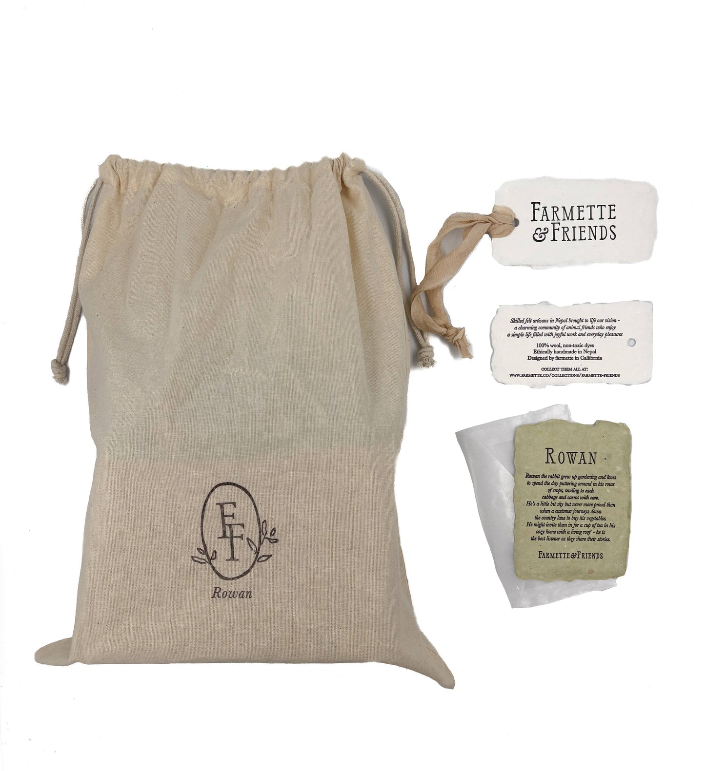Rowan the Rabbit - Felt Play Set