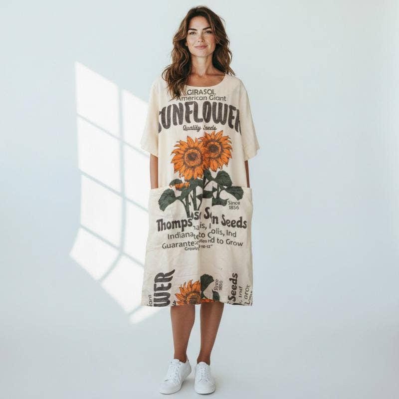 SUNFLOWER SHORT DRESS