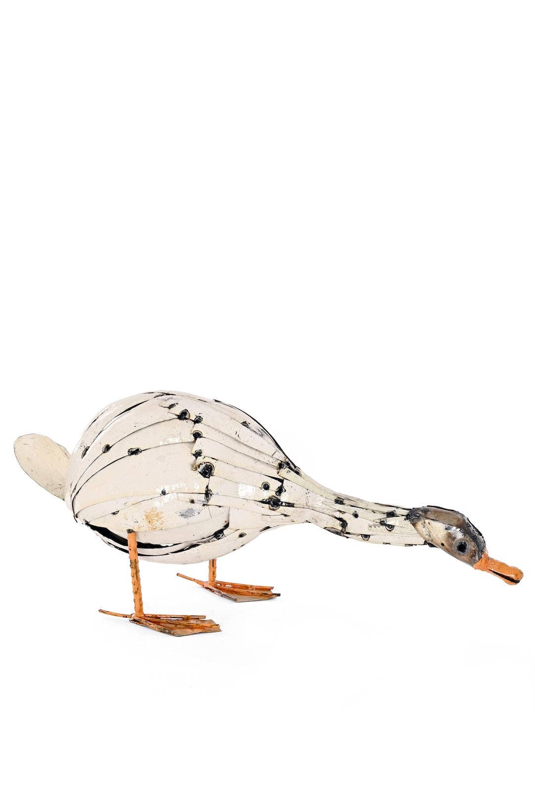 Curious Goose Recycled Metal Sculpture