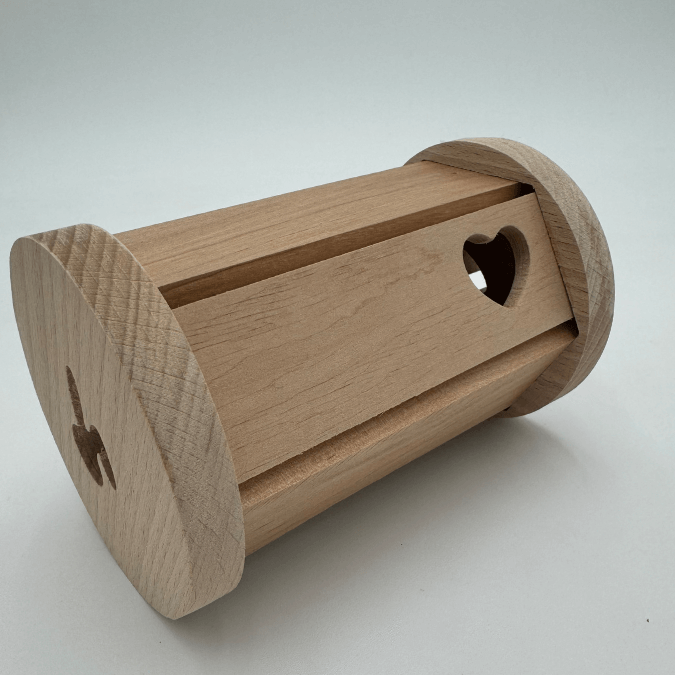 Wooden Bunny Toy | Pellet Dispenser | Rabbit Treat Hider