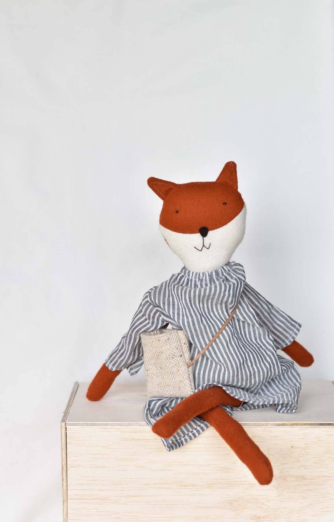 Florette the Fox doll - Breezy Stripe Day Dress