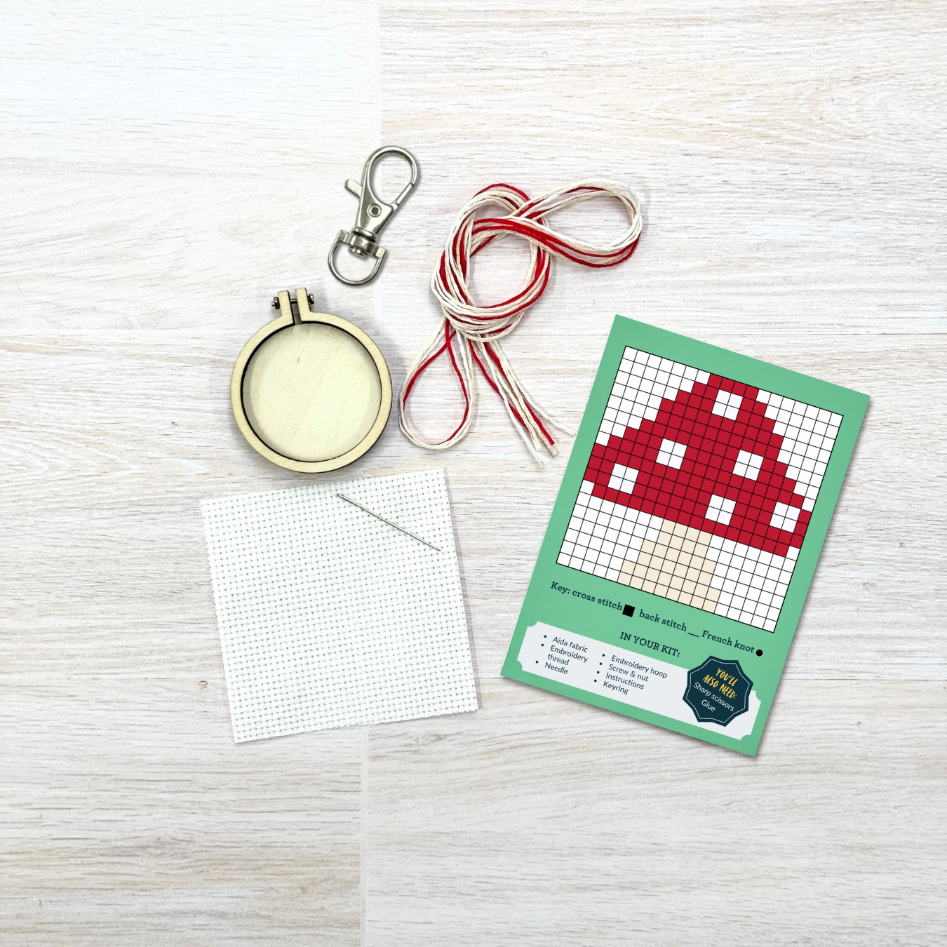 You're a Fungi! Mini Matchbox Cross Stitch Kit