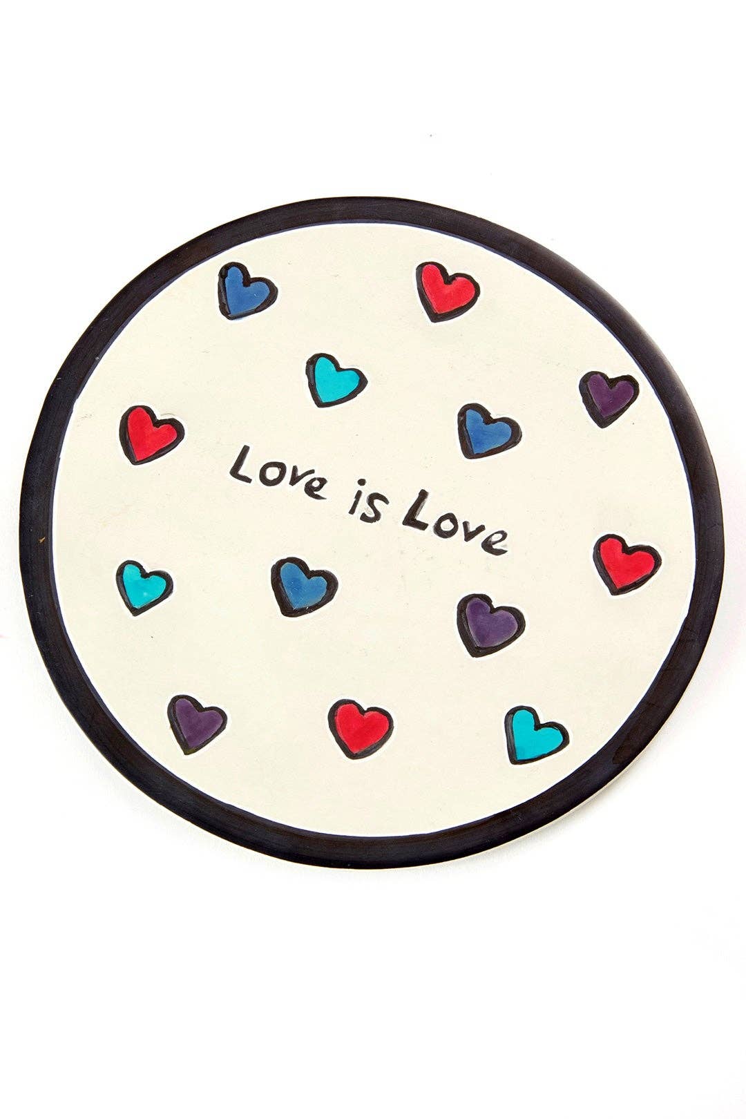 Kenyan Soapstone Love is Love Decorative Plate - Valentine's Day Gifts