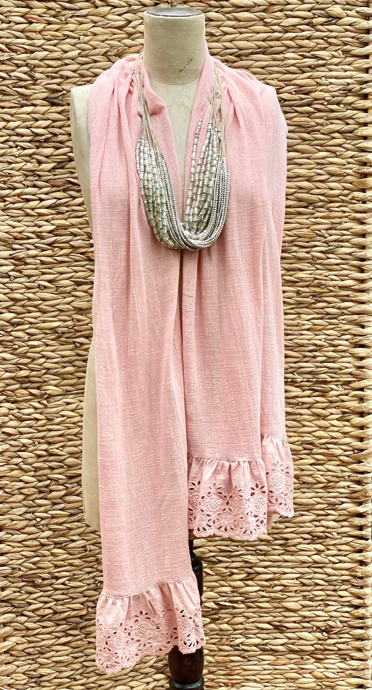Wren Scarf. Rose Pink