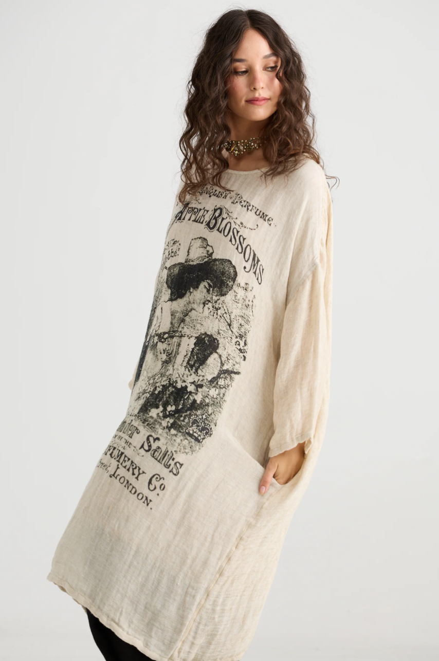 WOMEN'S - Secret Garden Linen Gauze dress.