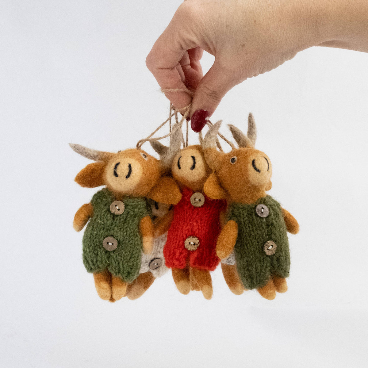 Ornament - Highland Cow in Knit Sweater