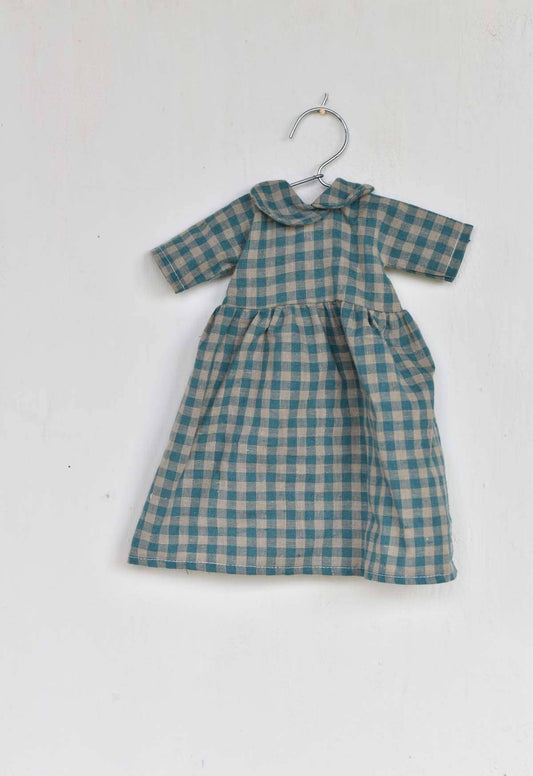 Gingham Gather Dress - Handmade Doll Clothes