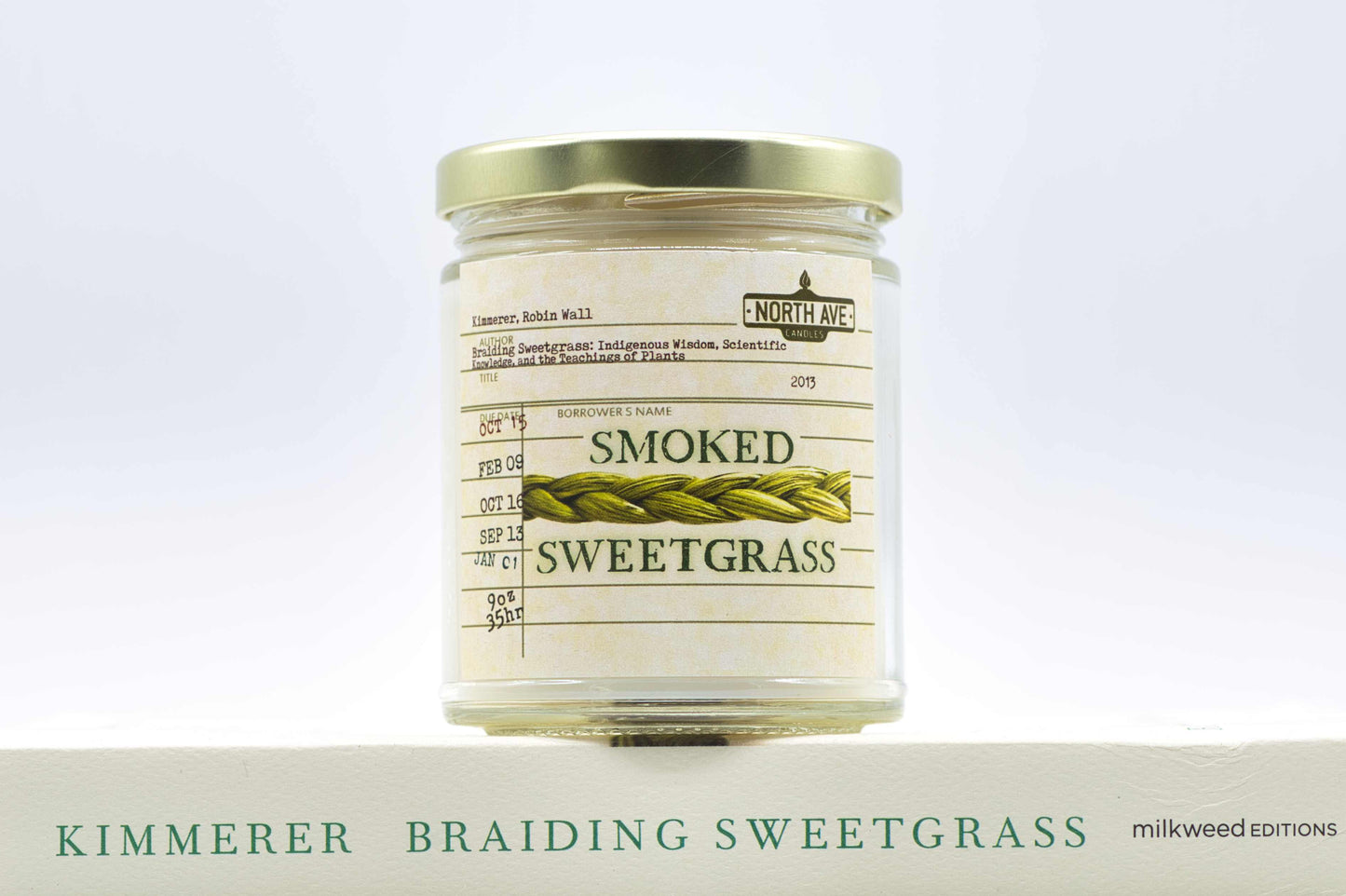 Book Candle / Braiding Sweetgrass / Bookstore sideline gift