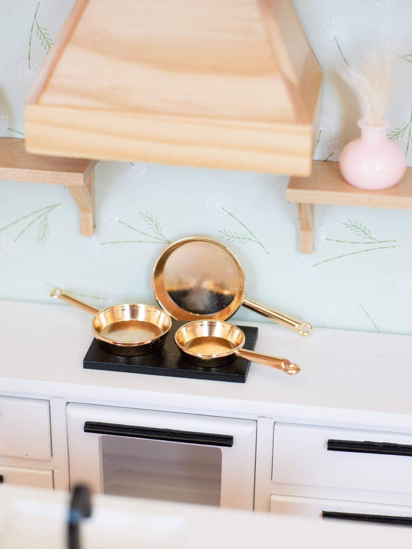 Dollhouse Metallic Kitchen Pan Set | Various Colors