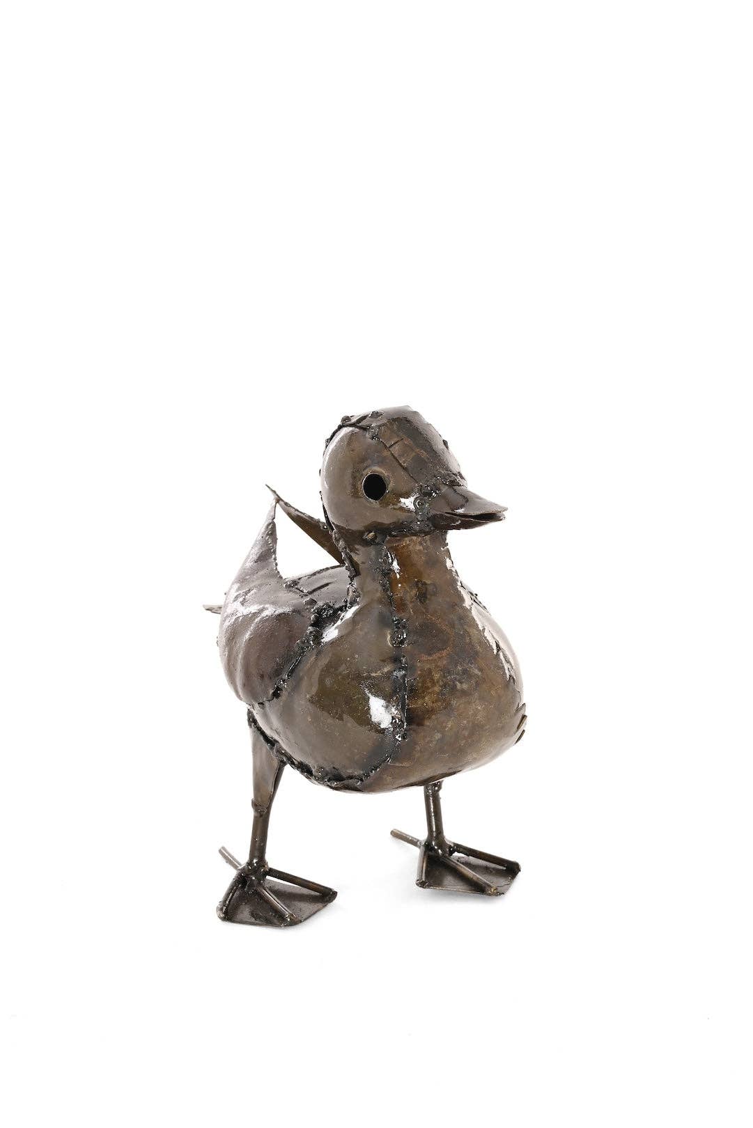 Recycled Metal Standing Baby Gosling