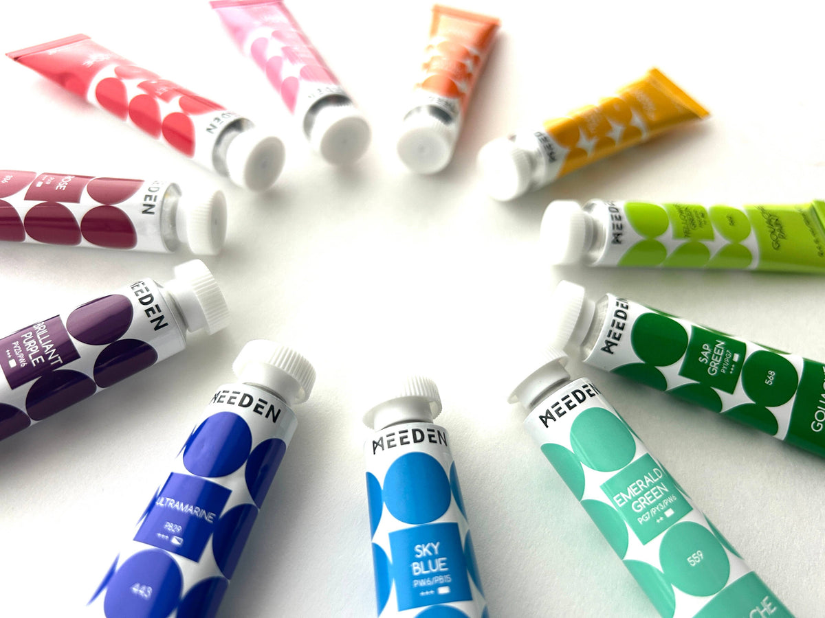 Meeden 48-Color Gouache Paint Set for Creative Beginners