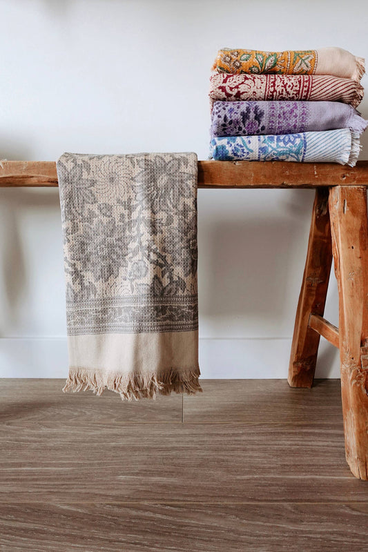Artemis Block Print Bath Towel