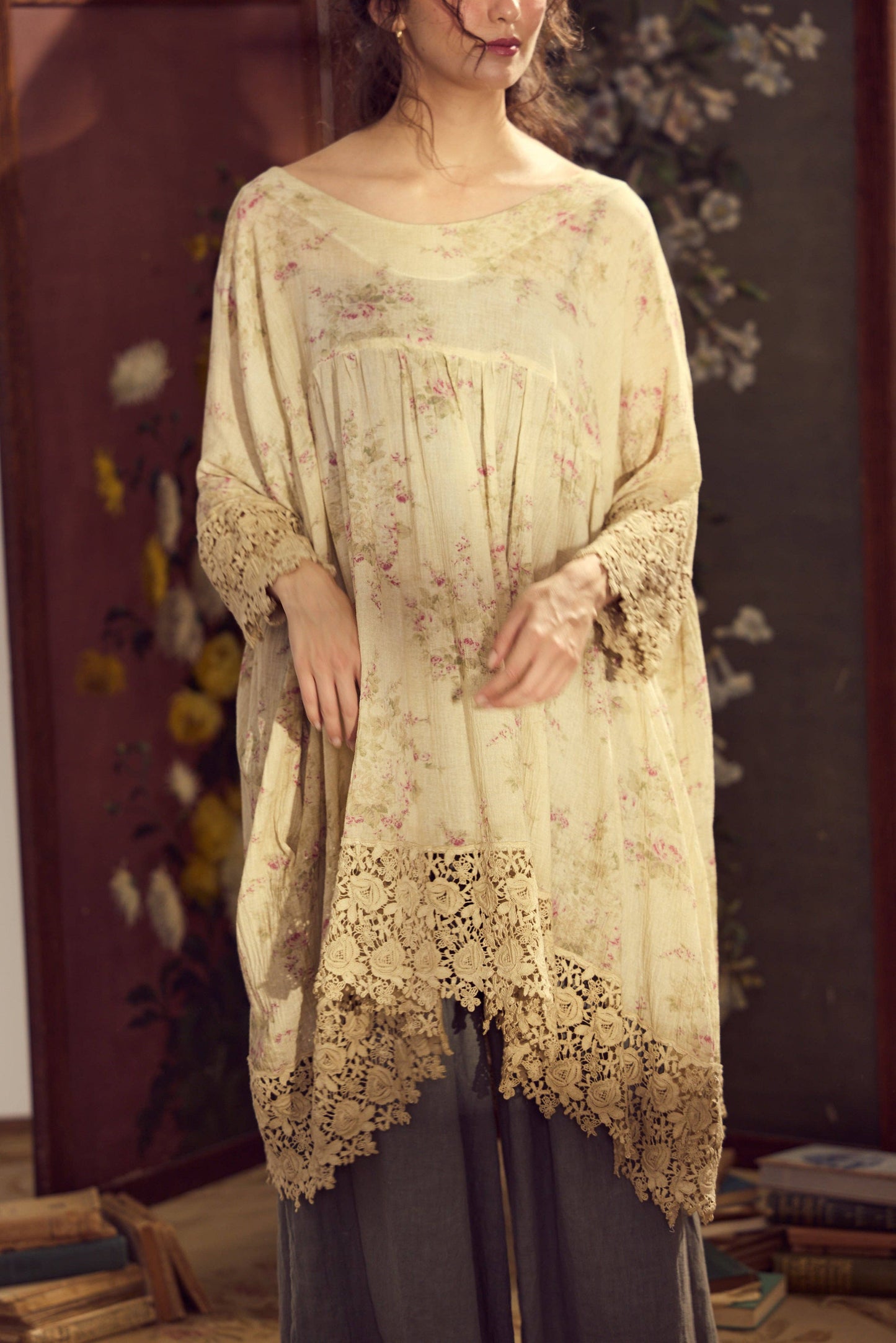 Avalon Floral dress. Faded Rose print