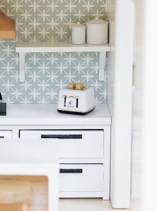 Dollhouse Classic Toaster + Toast | White