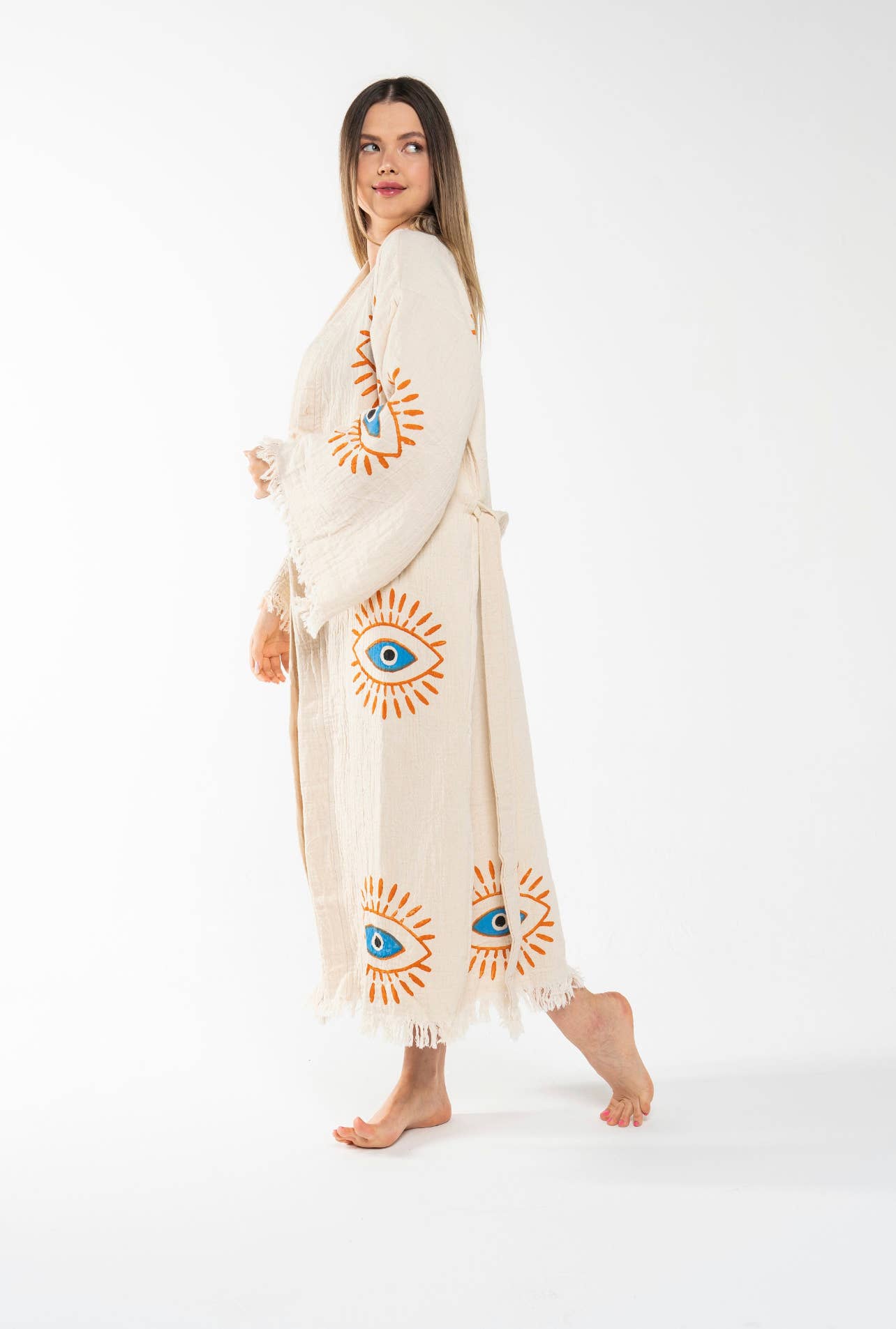 Mystic Eye  Kimono Robe, Lounge Wear, Beach Wear