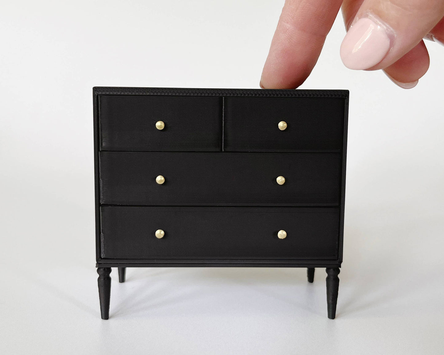 1:12 Scale Dollhouse Dresser, 4-Drawer