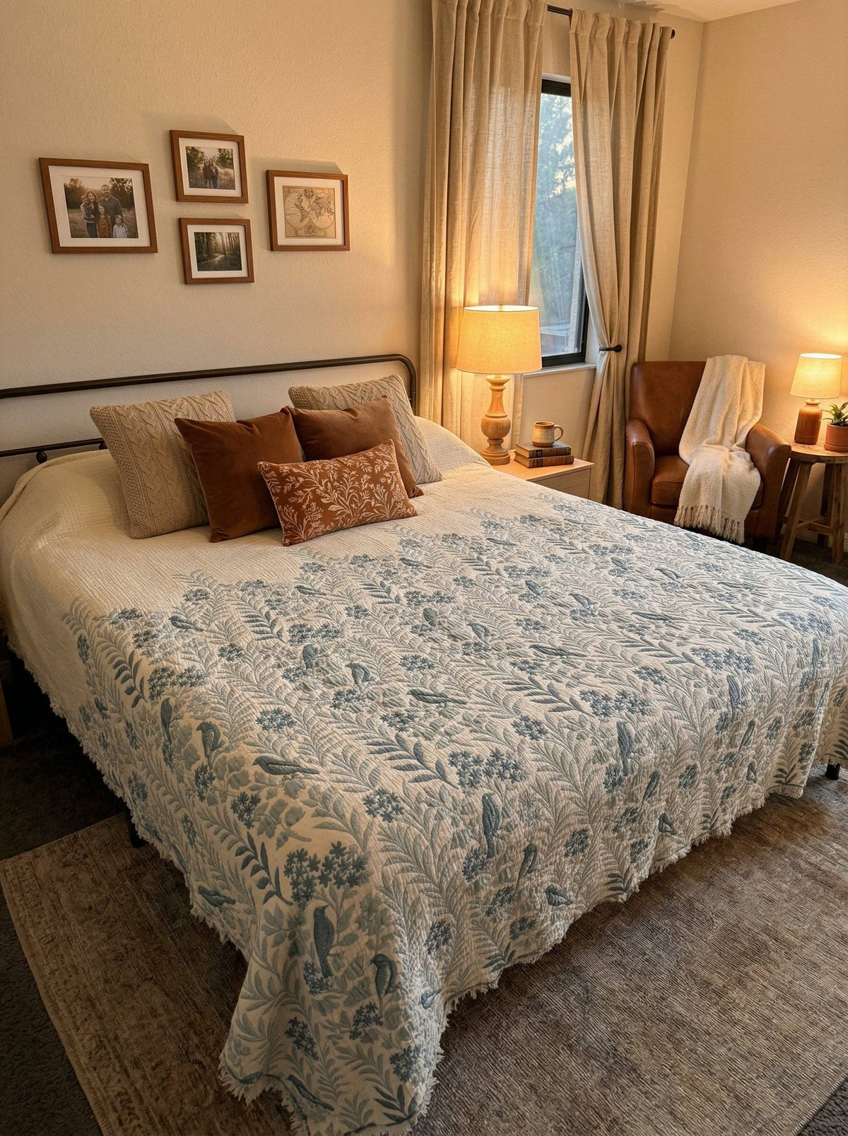 Mint Bird Blanket