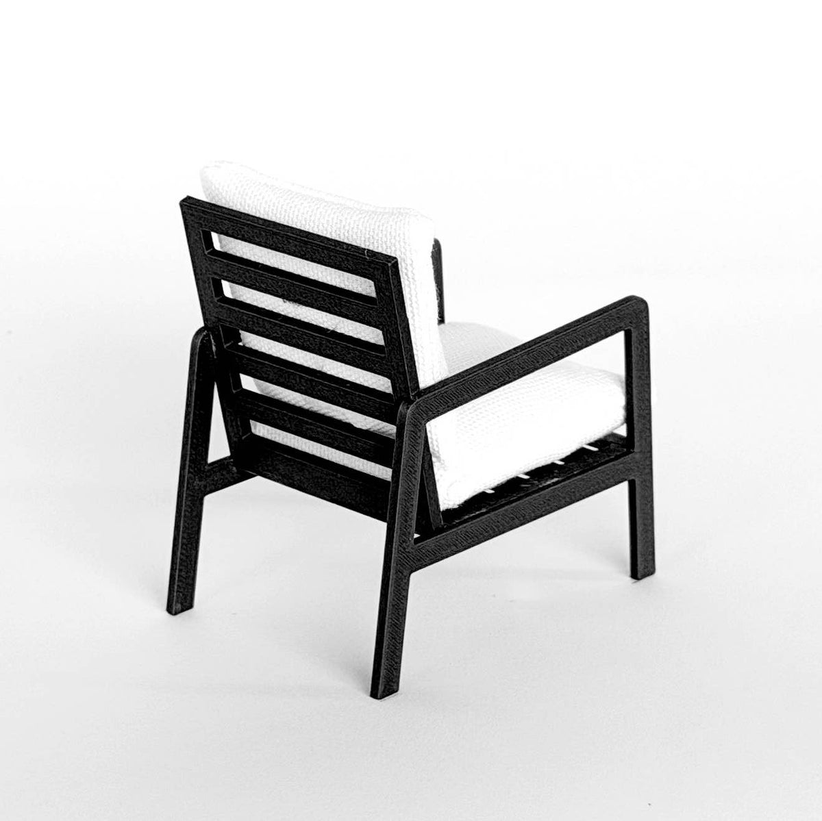 Modern Miniature Armchair – 1:12 Scale Dollhouse Furniture