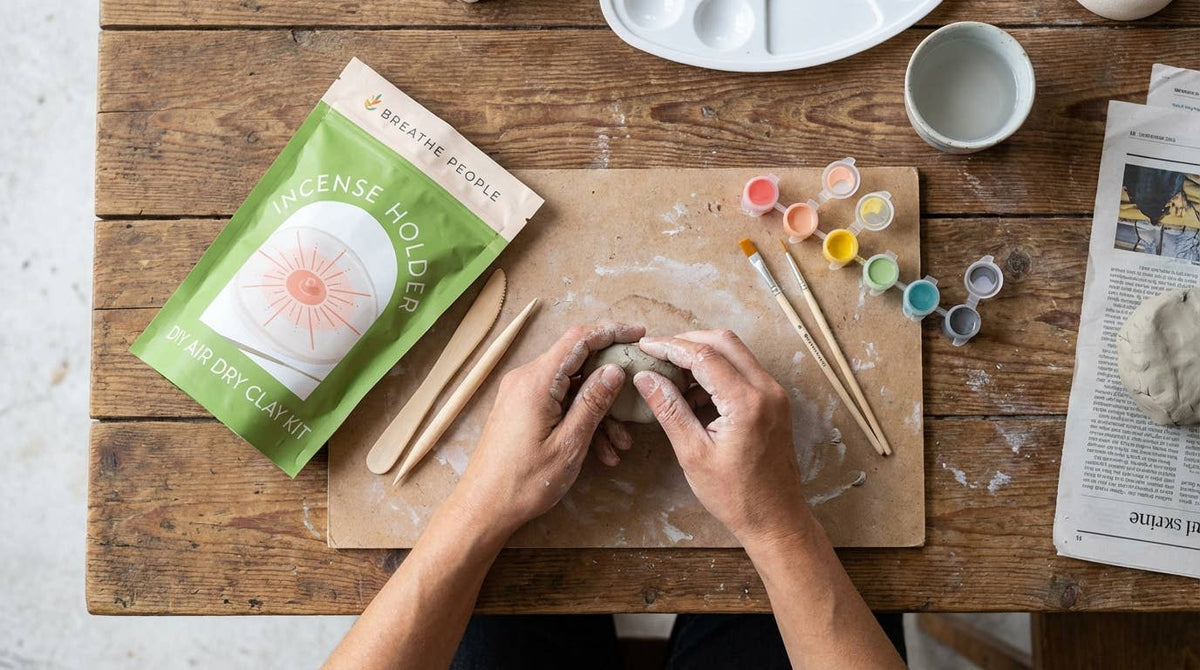 DIY Air Dry Clay Kit- Make Your Own Incense Holder