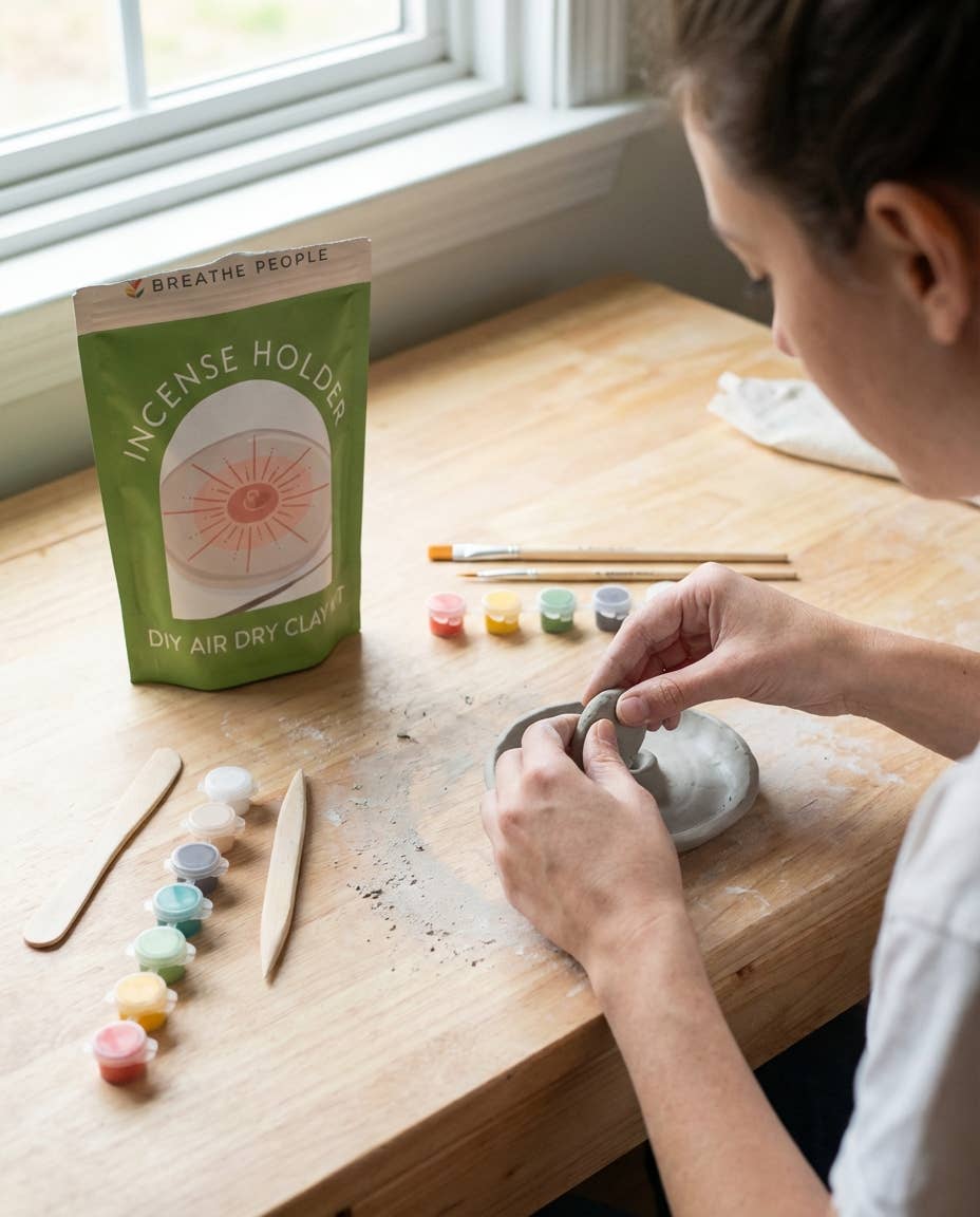DIY Air Dry Clay Kit- Make Your Own Incense Holder