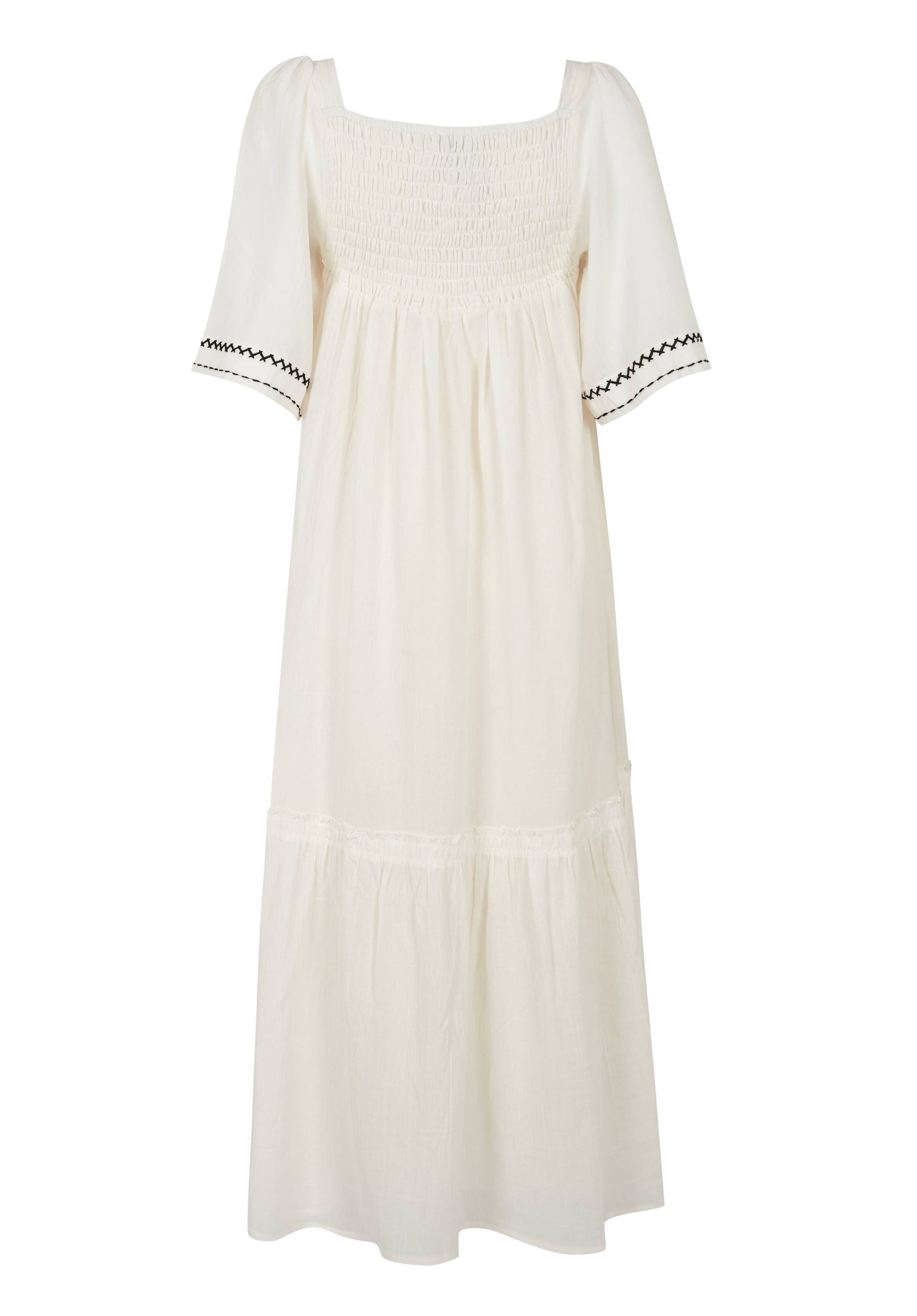 Cassie Maxi Dress / Cotton Embroidered Dress, Cream Dress