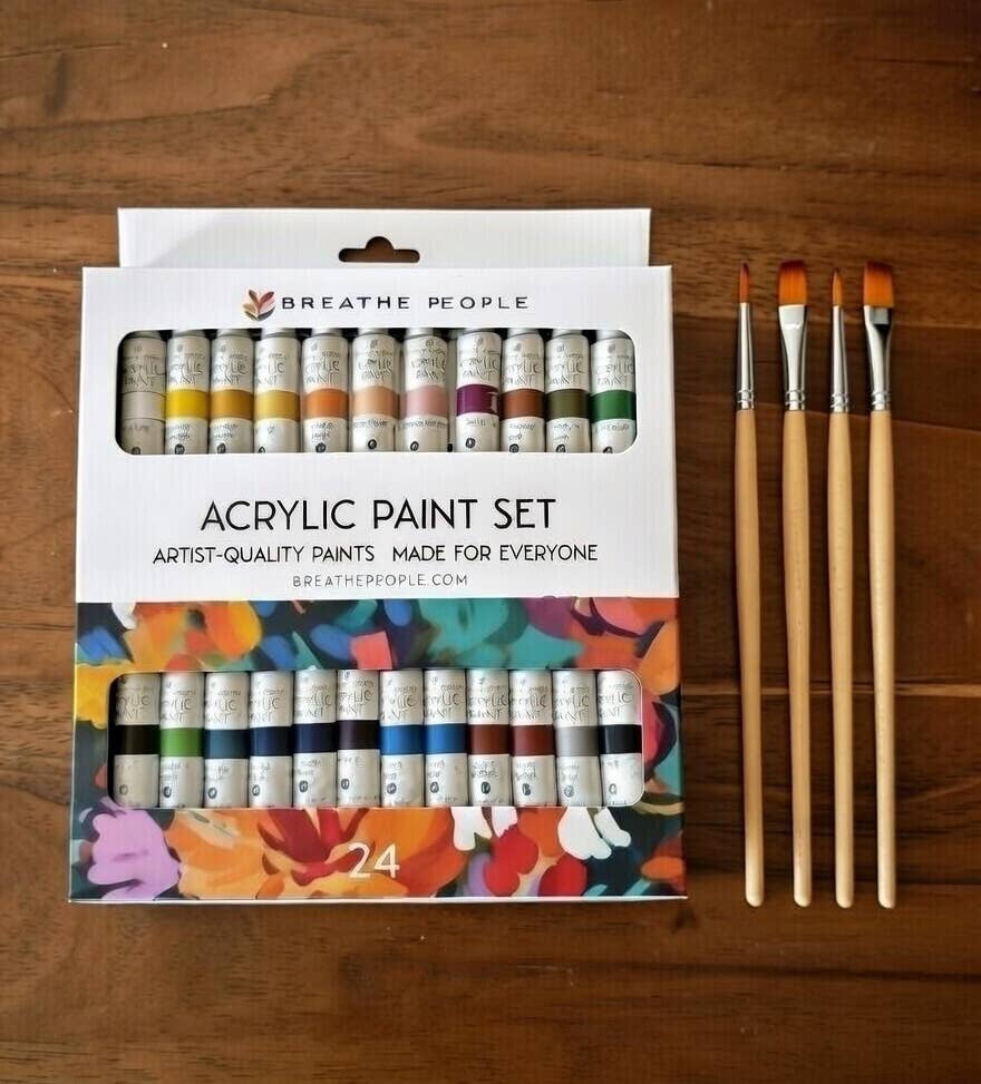Breathe People Acrylic Paint Set + Brushes