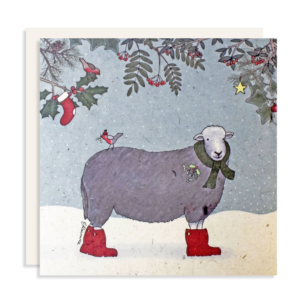 Emma Lawrence Sheep Christmas Card - Recycled Paper