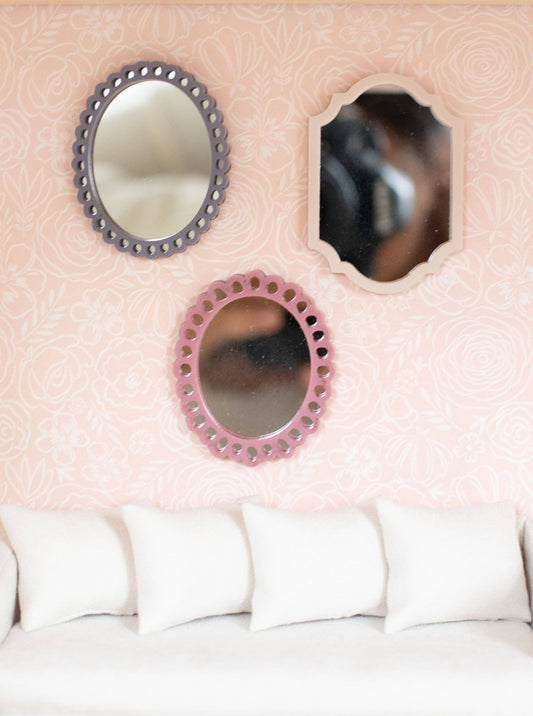 Dollhouse Miniature Dolly Wall Mirror Collection