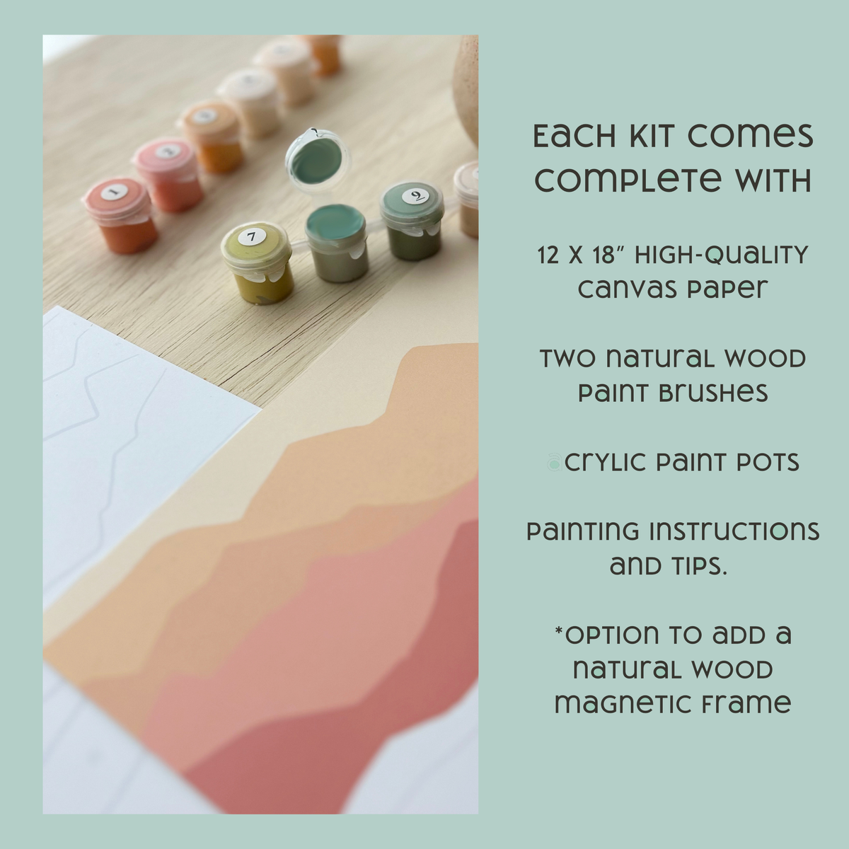 Elephant Family Paint-by-Number Kit for Kids
