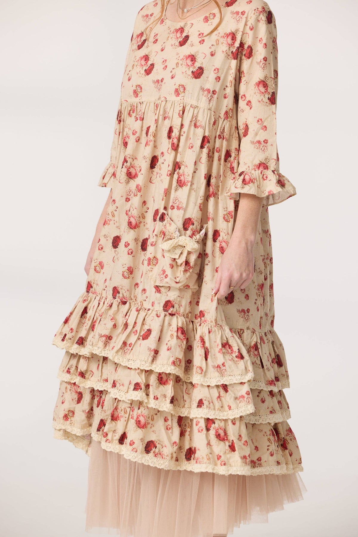 Cymbeline  Ruffled dress. Red Rose