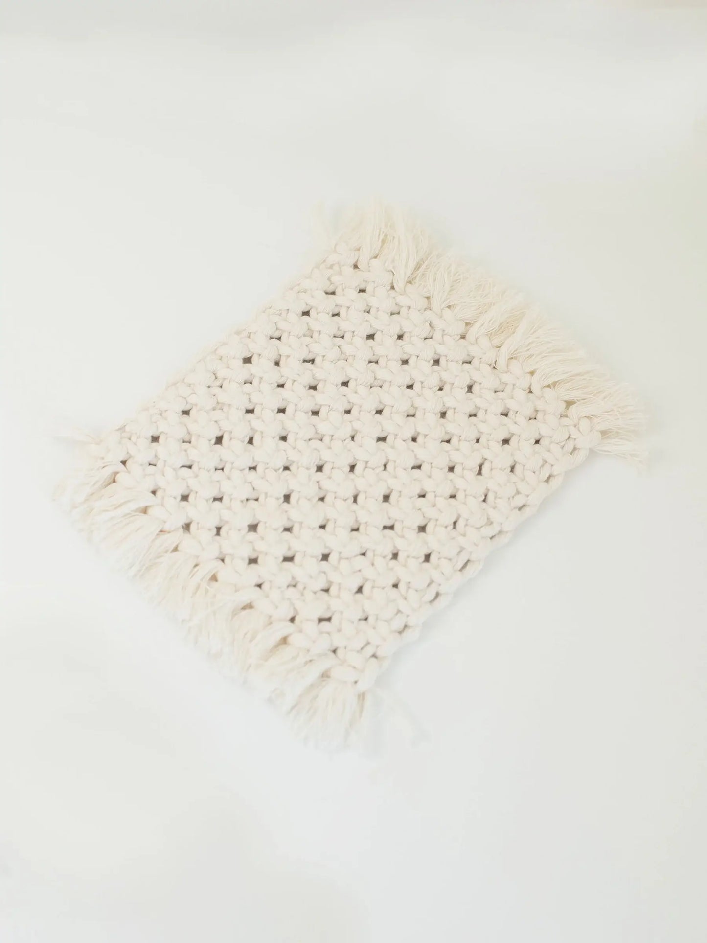 Dollhouse Macrame Rectangle Rug | Ivory or Natural