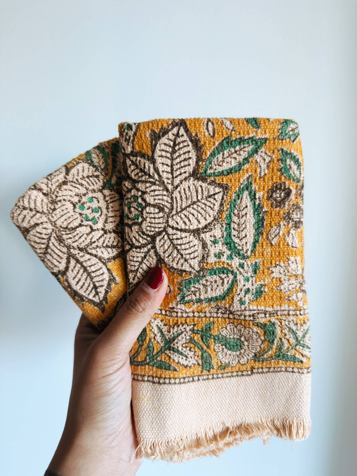 Freyja Block Printed Khadi Hand Towels (set of 2)