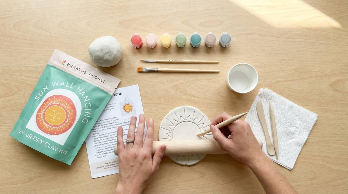 DIY Air Dry Clay Kit- Make Your Own Sun Wall Hanging