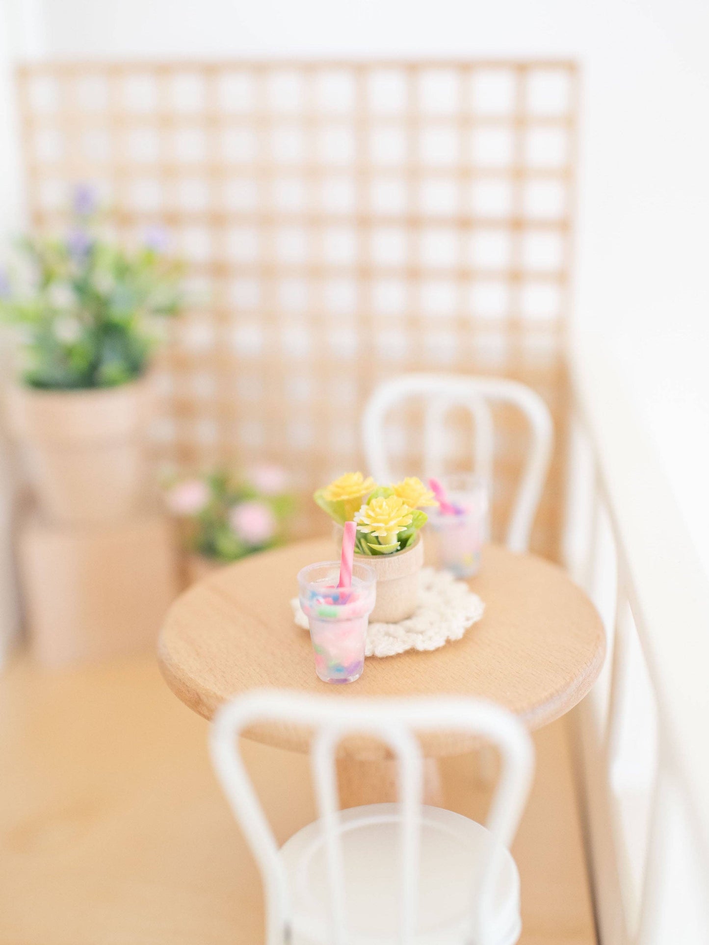 Dollhouse Spring Potted Flower Plant | Various Sizes Colors