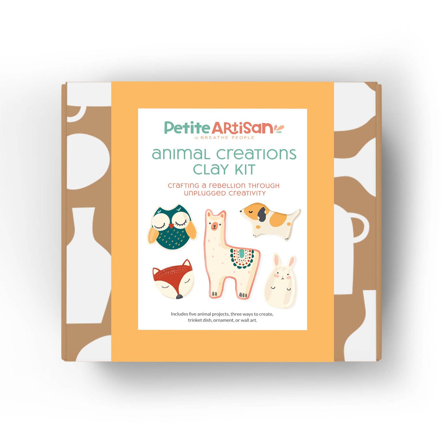 Kids Deluxe Animal Clay Kit All in One Beginner Air Dry Clay