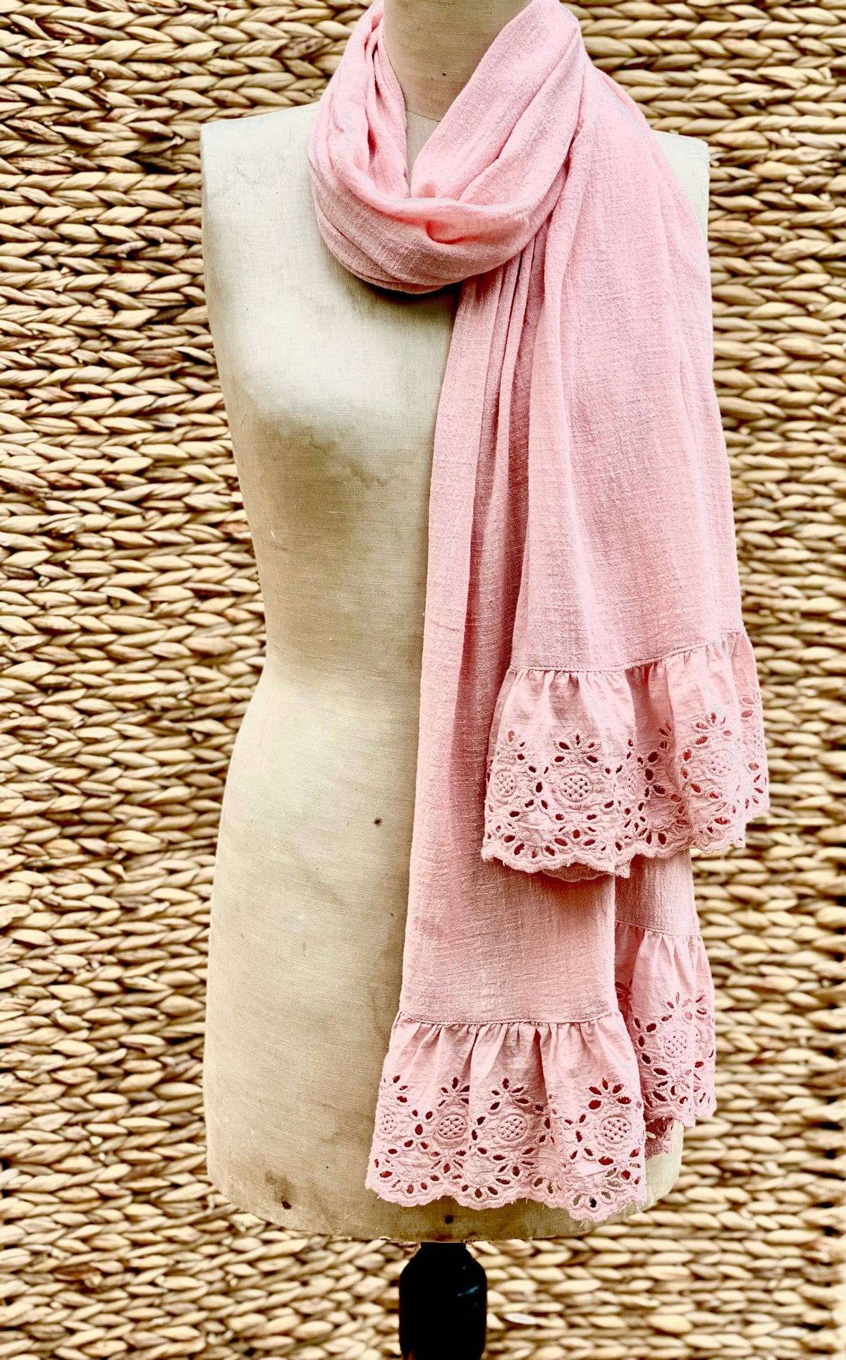 Wren Scarf. Rose Pink